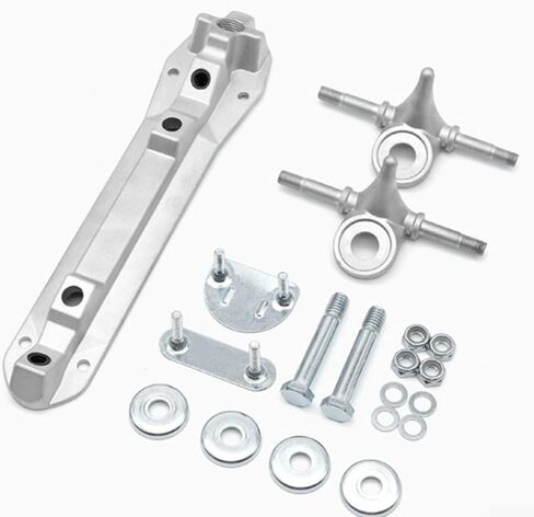 Aluminum Alloy Quad Roller Skate Plates Set, Roller Skating Plate Set, Adjustable-Height-Brake-Wheel-Truck For Indoor Roller Skating(43-45 black)(for size 36-37 blue) in Kuwait