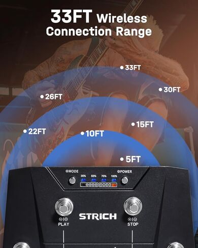 STRICH Wireless Page Turning Pedal 3.0 for Rock Musician, Compatible with Windows, Android, macOS HarmonyOS, with Type-C Charging Port, Supports for Tablets and Computers, Non-silent Pedal, SPT-30 in Kuwait