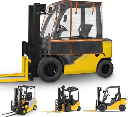 غطاء رافعة شوكية للاستخدام في جميع الأحوال الجوية لجميع المواسم، نوع عالمي، مادة EVA شفافة، غطاء رافعة شوكية يناسب معظم الرافعات الشوكية القياسية، قماش أكسفورد 600D مقاوم للماء، حماية من الأشعة فوق البنفسجية، مقاوم للغبار in Kuwait