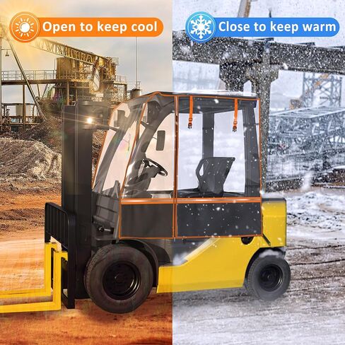 غطاء رافعة شوكية للاستخدام في جميع الأحوال الجوية لجميع المواسم، نوع عالمي، مادة EVA شفافة، غطاء رافعة شوكية يناسب معظم الرافعات الشوكية القياسية، قماش أكسفورد 600D مقاوم للماء، حماية من الأشعة فوق البنفسجية، مقاوم للغبار in Kuwait