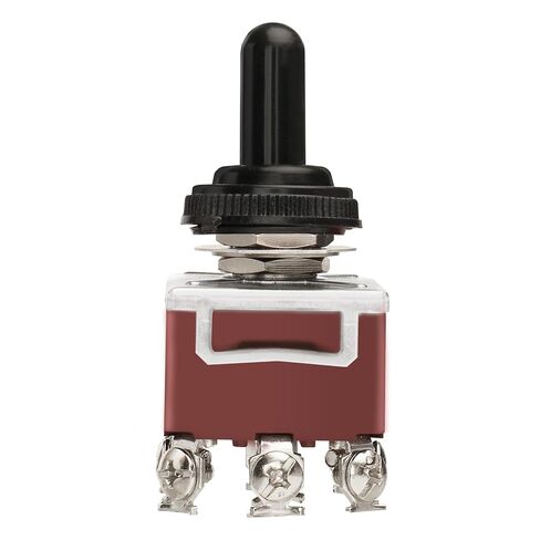 Baomain Toggle Switch with Waterproof Cap 3PDT ON-Off-ON 3 Positions 9 Pin 15A 250VAC Latching KN3C-303C in Kuwait