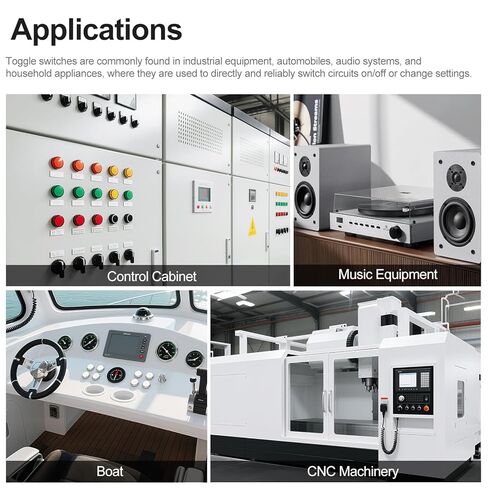 Baomain Toggle Switch with Waterproof Cap 3PDT ON-Off-ON 3 Positions 9 Pin 15A 250VAC Latching KN3C-303C in Kuwait
