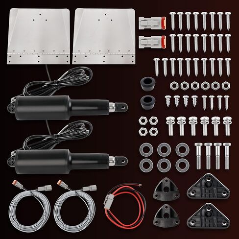 15101-104 9" x 12" Standard Boat Trim Tab Kit, 12V Electric Trim Tabs with Double Rocker Switch for 16–25 ft Boats in Saudi Arabia