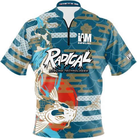 Logo Infusion I AM Bowling Jersey Short Sleeve Sash Collar 2282-RD Made in USA Radical in Saudi Arabia