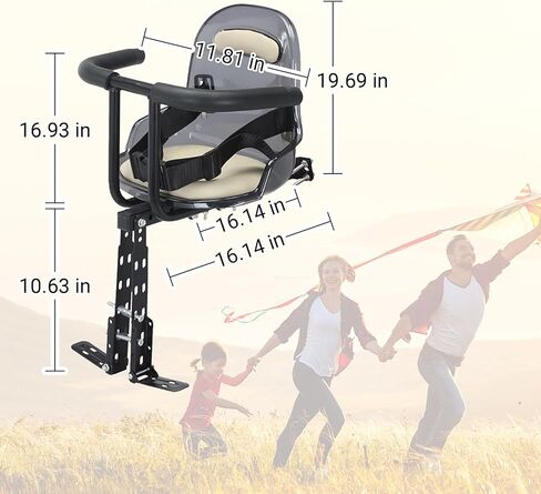 Bike Seat - Front Mount, Bike Seat for Adult Bike,Retractable Baby Bike Seat Front Mounted in Saudi Arabia