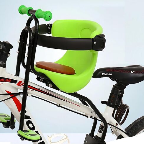 Kids Bike Seat, Bike Seat for Kids with Handlebar, Front Mounted Child Bike Seat with Back Rest Armrest Kids Safety for Bicycles, Bike Attachment for All Types of Bicycles in Kuwait