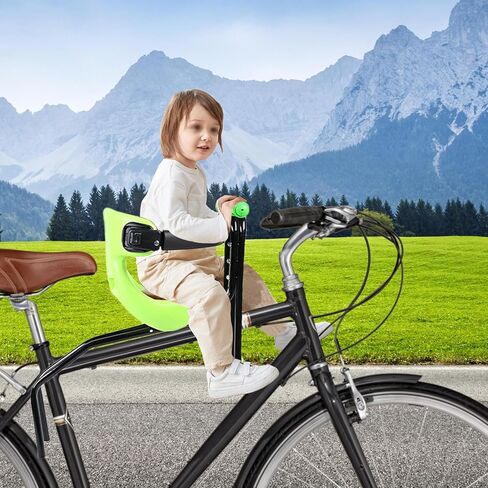 Kids Bike Seat, Bike Seat for Kids with Handlebar, Front Mounted Child Bike Seat with Back Rest Armrest Kids Safety for Bicycles, Bike Attachment for All Types of Bicycles in Kuwait