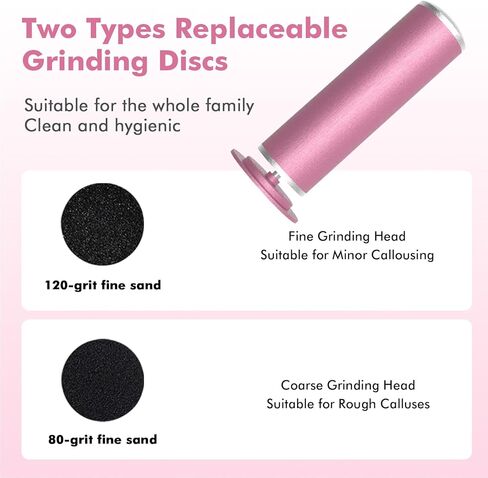 2 in1 Electric Foot Callus Remover Waysse Callus Remover for Feet with Replacement Sandpaper Discs, Adjustable Speed Electric Foot File Professional Pedicure Tool for Dead Skin Calluses in Saudi Arabia