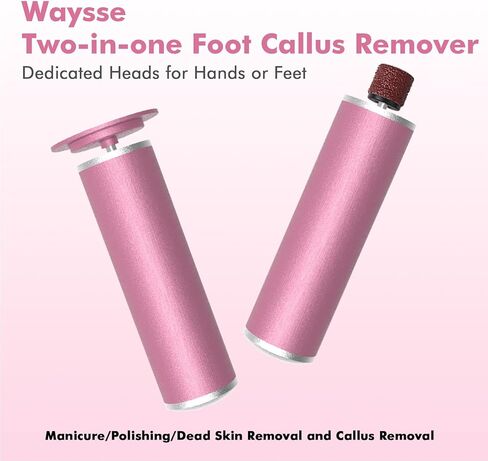 2 in1 Electric Foot Callus Remover Waysse Callus Remover for Feet with Replacement Sandpaper Discs, Adjustable Speed Electric Foot File Professional Pedicure Tool for Dead Skin Calluses in Saudi Arabia