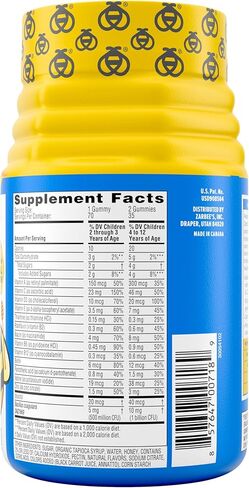 Zarbee's Kid's Complete Daily Multivitamin + Probiotic Gummies with Vitamins A B C D E & zinc for Digestive Health Easy To Chew, Natural Fruit 70 Count in Kuwait