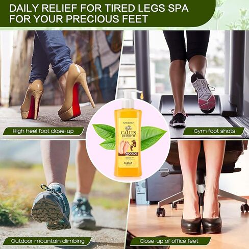 Foot Callus Remover Gel Kit Heel Exfoliator Dead Skin Remover Pedicure Foot Spa Products Set Home Pedicure Foot Care Spa Supplies for Rough, Dry, Cracked Skin Cracked Heel, Professional in Kuwait