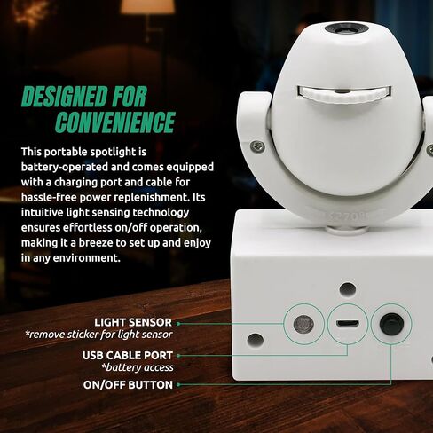Sporticulture NFL American Football New York Jets - Adjustable Led Mini Spotlight Projector with 6 Team Logo Designs - Portable & Rechargeable Spotlight - Battery-Operated - 4.375" x 3.125" in Saudi Arabia