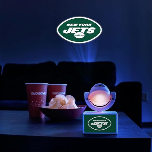 Sporticulture NFL American Football New York Jets - Adjustable Led Mini Spotlight Projector with 6 Team Logo Designs - Portable & Rechargeable Spotlight - Battery-Operated - 4.375" x 3.125" in Saudi Arabia