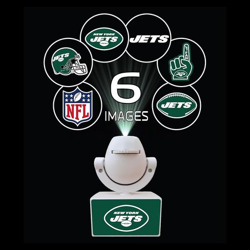 Sporticulture NFL American Football New York Jets - Adjustable Led Mini Spotlight Projector with 6 Team Logo Designs - Portable & Rechargeable Spotlight - Battery-Operated - 4.375" x 3.125" in Saudi Arabia