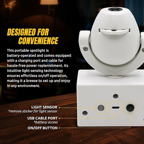 Sporticulture NFL American Football Los Angeles Charges - Adjustable Led Mini Spotlight Projector with 6 Team Logo Designs - Portable & Rechargeable Spotlight - Battery-Operated - 4.375" x 3.125" in Saudi Arabia