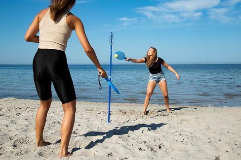 Tetherball - Blue | Outdoor Game for Adults, Kids & Teenagers | Classic Tennis Ball and Tether | Includes Pole, Bat & Balls | Activity Gifts for Summer, Birthdays, Parties & Parks in Saudi Arabia