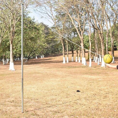 مجموعة كرة الحبل المجلفنة مع كرة صفراء، وأعمدة مجلفنة، وحبل للأماكن الخارجية، والفناء الخلفي in Kuwait