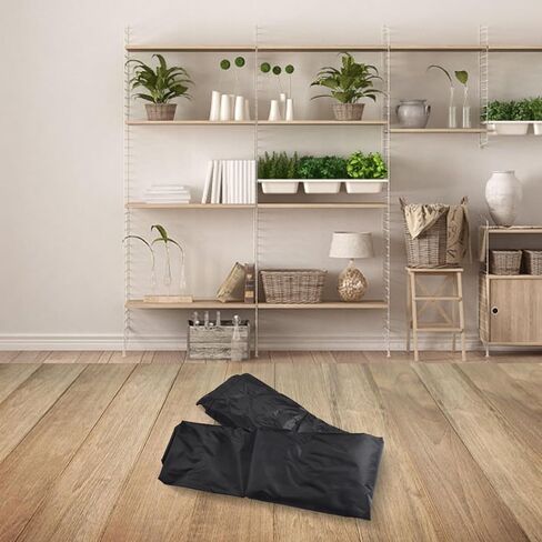 Storage Shelf Cover with Transparent PVC Mesh Panel 3-Way Zippers Water-Resistant Protector for 5-Tier Rack Fits 36 x 18 x 72 Inch Black for Outdoor Garage Sheds Trucks Storage in Kuwait