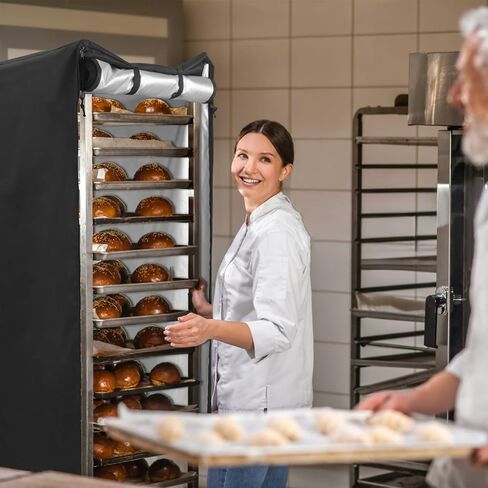 Pan Rack Cover, Toaster Rack Protector, Baking Holder Oxford Cloth Cover, Waterproof Bread Pan Shelf Protector Cover for Commercial Bakery Supply 64 x 28. 3 x 23. 2 Inch in Saudi Arabia