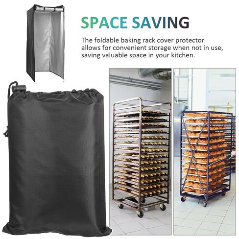 Pan Rack Cover, Toaster Rack Protector, Baking Holder Oxford Cloth Cover, Waterproof Bread Pan Shelf Protector Cover for Commercial Bakery Supply 64 x 28. 3 x 23. 2 Inch in Saudi Arabia