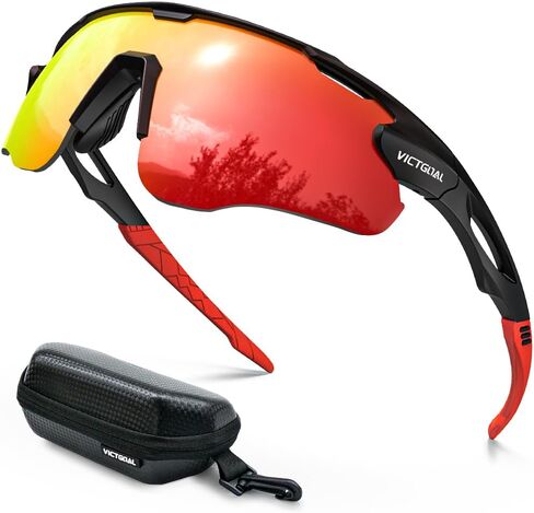 VICTGOAL Cycling Glasses for Men Women with Polarized Lenses UV Protection Cycling Sunglasses TR90 Frame for MTB Bike Glasses in Kuwait