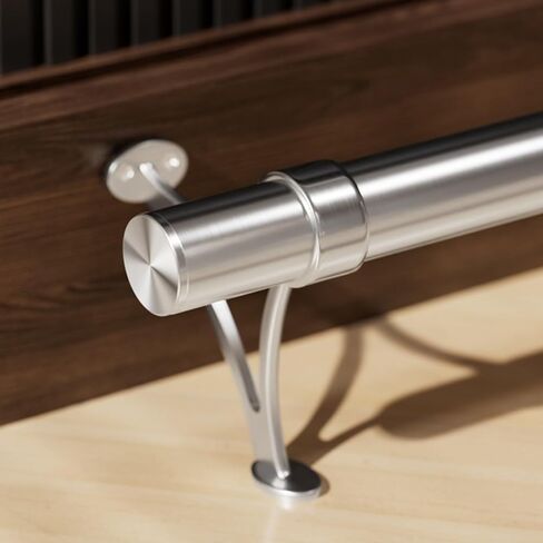 طقم حاجز للقدم بطول 8 أقدام، 304 من الفولاذ المقاوم للصدأ بلمسة نهائية من الساتان 2 بوصة أنابيب O.D مع أجهزة دعامة، حاجز للقدم تحت سطح الطاولة للمنزل والمطبخ ومطعم البار in Kuwait