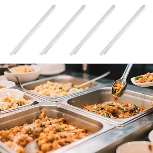 4pcs Steam Table Dividers, 32cm/12.6 Inch Stainless Steel Metal Food Pan Divider Adaptor Bars for Restaurant Kitchen Buffet Prep Table Service Accessories in Saudi Arabia