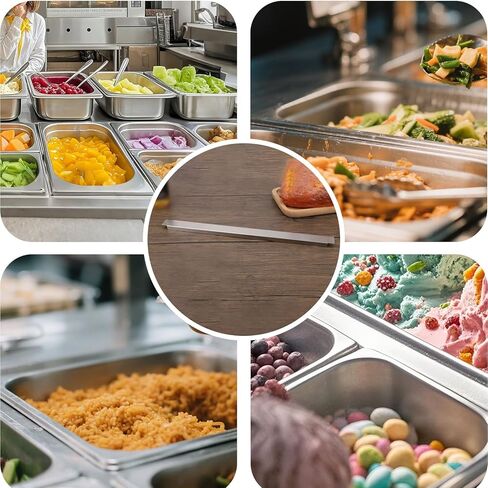 4pcs Steam Table Dividers, 32cm/12.6 Inch Stainless Steel Metal Food Pan Divider Adaptor Bars for Restaurant Kitchen Buffet Prep Table Service Accessories in Saudi Arabia