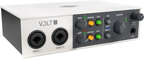 Universal Audio Volt 2 المحمولة 2x2 USB Type-C واجهة الصوت/MIDI، حزمة مع سماعات رأس شاشة TAPH100 ​​وكابل ميكروفون H&A 25 بوصة XLR in Saudi Arabia