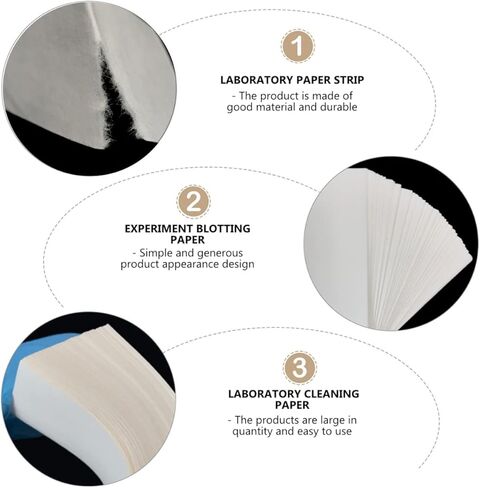 DECHOUS 1000pcs Absorbent Blotting Paper Laboratory Cleaning Paper for Dust Removal Experiments Compact and Easy to Use Each in Saudi Arabia