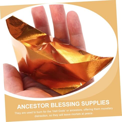 200pcs Sacrificial Paper Ingots for Ancestor Worship Large for Qingming Festival and Tomb-sweeping Traditional Offering for Funerals and Ancestral Celebrations in Saudi Arabia