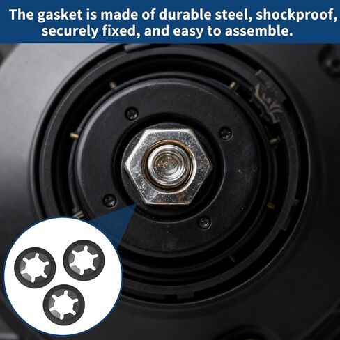 مجموعة متنوعة من 510 قطعة من غسالات قفل النجوم الداخلية، غسالات قفل النجوم بالضغط على النجوم، غسالة معدنية سريعة التثبيت، M2.5 M3 M4 M5 M6 M8 M10 M12 (أسود) in Kuwait