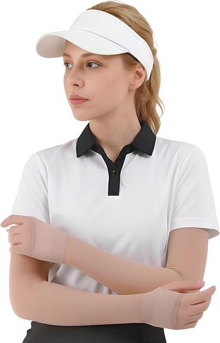 Premium Women's Golf Sheer Arm Sleeves (40D) MADE IN KOREA [SKIN TIGHT] UV‑Protective, Cooling, Quick Dry in Saudi Arabia