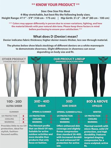 Premium Women's Golf Sheer Arm Sleeves (40D) MADE IN KOREA [SKIN TIGHT] UV‑Protective, Cooling, Quick Dry in Saudi Arabia