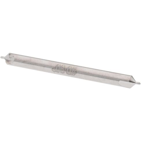 Combo Drill & Countersink, #0, 1/8" Body Diameter, Solid Carbide, 1/32" Point Diameter, Bright Polished Finish, 118° Angle, 1-1/2" Overall Length, Right Hand Cut in Saudi Arabia