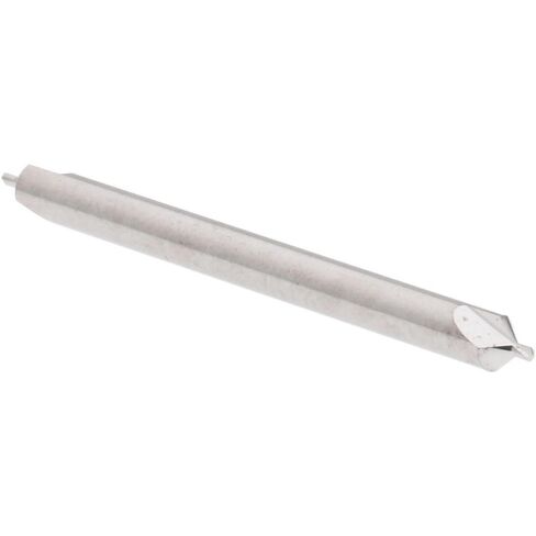 Combo Drill & Countersink, #0, 1/8" Body Diameter, Solid Carbide, 1/32" Point Diameter, Bright Polished Finish, 118° Angle, 1-1/2" Overall Length, Right Hand Cut in Saudi Arabia