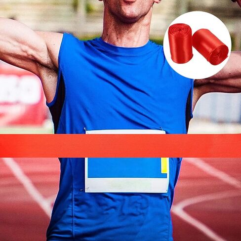 GARVALON قطعتان من حزام الجري لحدث الجري وحزام سباق الجري متعدد الوظائف، حبل مريح بلمسة نهائية لألعاب القوى في مجال المسار وخط نهاية سباق الماراثون، طول 5 أمتار in Kuwait