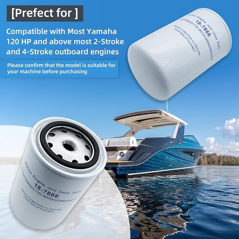18-7866 fuel filter water separator filter, suitable for Yamaha MAR-10MEL-00-00, MAR-FUELF-IL-TR Sierra 18-7866, Mallory 9-37807 outboard motor in Kuwait