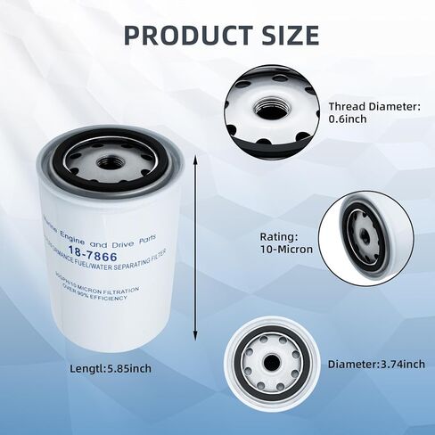 18-7866 fuel filter water separator filter, suitable for Yamaha MAR-10MEL-00-00, MAR-FUELF-IL-TR Sierra 18-7866, Mallory 9-37807 outboard motor in Kuwait