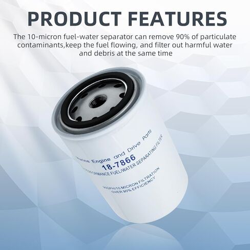 18-7866 fuel filter water separator filter, suitable for Yamaha MAR-10MEL-00-00, MAR-FUELF-IL-TR Sierra 18-7866, Mallory 9-37807 outboard motor in Kuwait