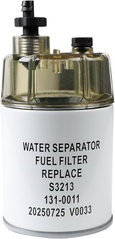 S3213 فاصل مياه الوقود البحري مع وعاء تجميع شفاف بديل لفلتر الوقود عالي التدفق متوافق مع محركات وقوارب Yamaha وMercury وQuicksilver الخارجية in Kuwait