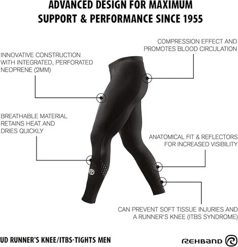 Rehband UD Runner´s Knee/ITBS, Thermal Zone Tights for Men, Compression Tights for Running & Athletics in Saudi Arabia
