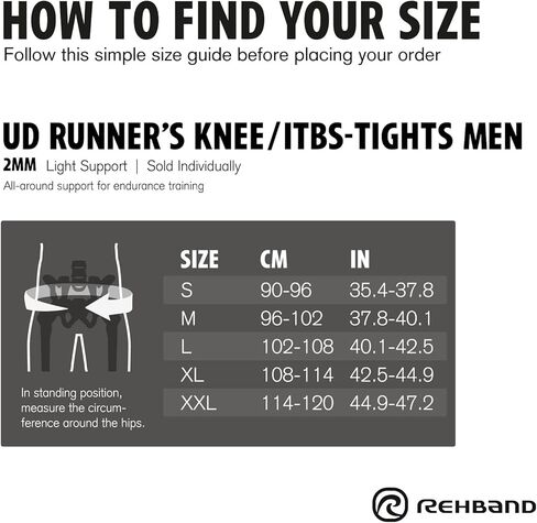 Rehband UD Runner´s Knee/ITBS, Thermal Zone Tights for Men, Compression Tights for Running & Athletics in Saudi Arabia