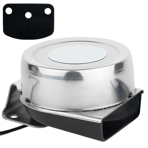 Five Oceans Marine Boat Horn - Compact Electric Single Horn, 120 dB Loud Safety Signal, 12V, White ABS Cover, Waterproof Deck Mount - FO4962 in Saudi Arabia