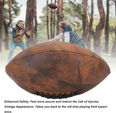 Pyhodi Training Football Size 9 PU Comfort Grip Vintage Design Durable Sports Ball with Enhanced Elasticity, Composite Leather Footballs for Game Match, Training and Recreational Play in Saudi Arabia