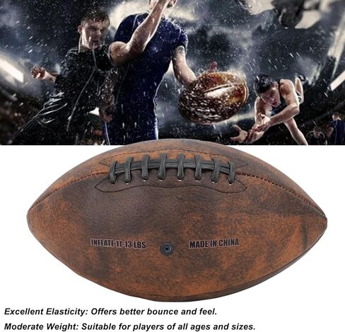 Pyhodi Training Football Size 9 PU Comfort Grip Vintage Design Durable Sports Ball with Enhanced Elasticity, Composite Leather Footballs for Game Match, Training and Recreational Play in Saudi Arabia