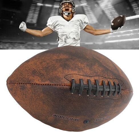 Pyhodi Training Football Size 9 PU Comfort Grip Vintage Design Durable Sports Ball with Enhanced Elasticity, Composite Leather Footballs for Game Match, Training and Recreational Play in Saudi Arabia