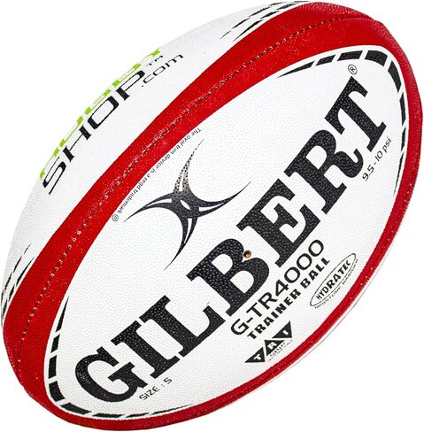 World Rugby Shop x Gilbert G-TR4000 Bundle - مجموعة من 3 مع تي شيرت، مجموعة من 5 أو 10 - كرة الرجبي مقاس 5 - متينة 3 طبقات من القطن والبوليستر in Kuwait