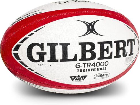 World Rugby Shop x Gilbert G-TR4000 Bundle - مجموعة من 3 مع تي شيرت، مجموعة من 5 أو 10 - كرة الرجبي مقاس 5 - متينة 3 طبقات من القطن والبوليستر in Kuwait