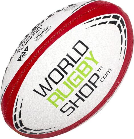World Rugby Shop x Gilbert G-TR4000 Bundle - مجموعة من 3 مع تي شيرت، مجموعة من 5 أو 10 - كرة الرجبي مقاس 5 - متينة 3 طبقات من القطن والبوليستر in Kuwait